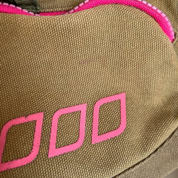 Lorna Jane Khaki Small Canvas Style Cross Body Bag w'  Long Strap - Picture 14 of 14